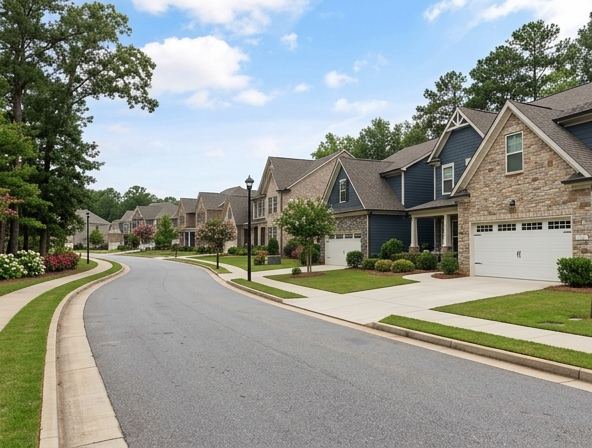 Residential neighborhood in Auburn, Alabama