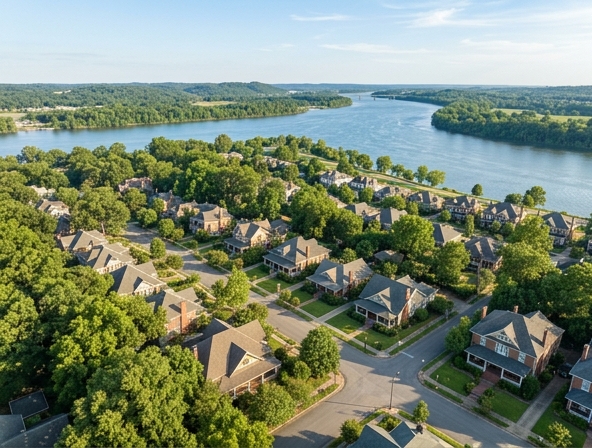 Residential neighborhood in Florence, Alabama