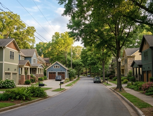 Residential neighborhood in Huntsville, Alabama