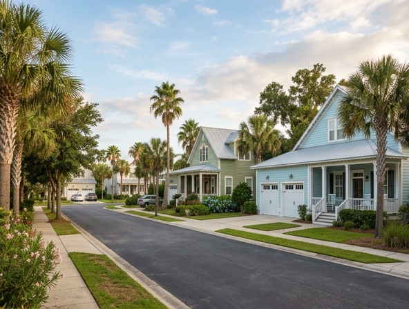 Residential neighborhood in Mobile, Alabama