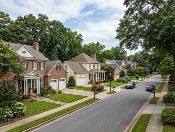 Residential neighborhood in Montgomery, Alabama