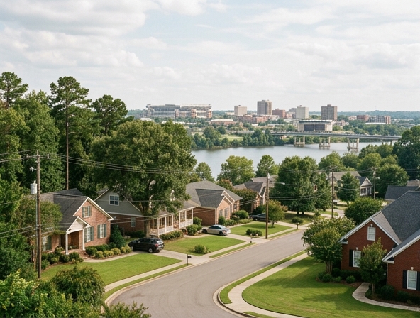 Residential neighborhood in Northport, Alabama