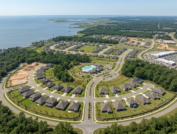 Residential neighborhood in Spanish Fort, Alabama
