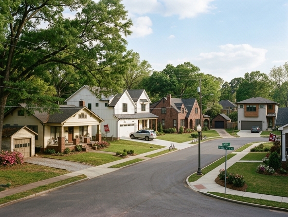 Residential neighborhood in Tuscaloosa, Alabama