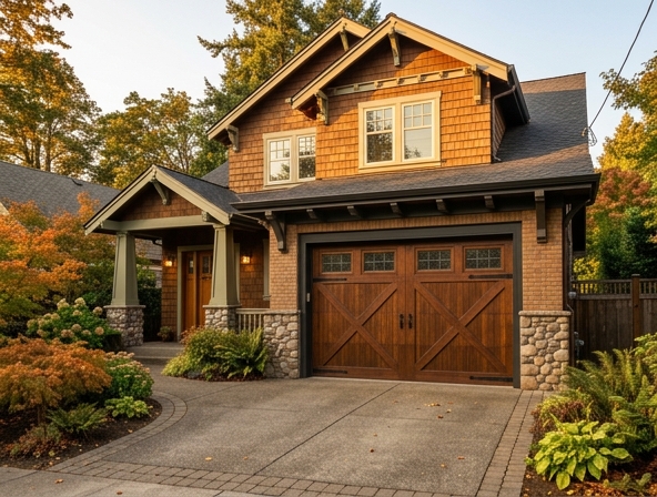 Custom oversized garage door installation for an Ono Island AL estate